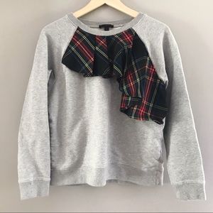 J. Crew Stewart Plaid Sweatshirt
